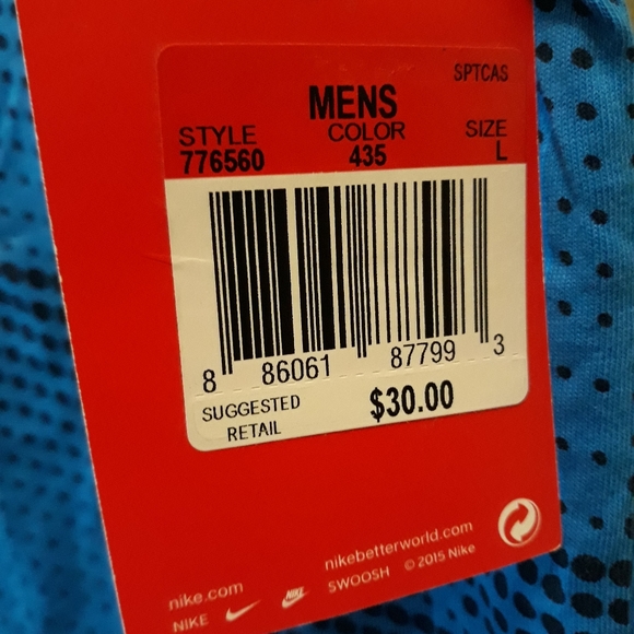 Mens Nike Tee Blue size L - Picture 4 of 4